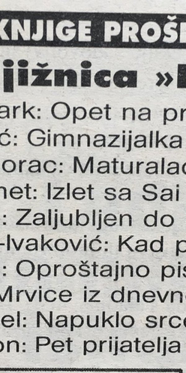 Knjižnica Dubrava, Večernji list, siječanj 2000